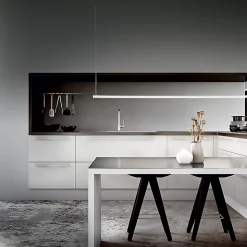 Suspension intégrée linéaire décorative LED noire, 3000K