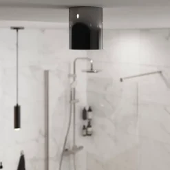 Suspension Ipsoot LED intégrée 600lm 9W IP44 Ø12cm blanc neutre GoodHome argent