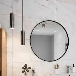 Suspension Ipsoot LED intégrée 600lm 9W IP44 Ø12cm blanc neutre GoodHome argent