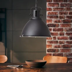 Suspension Jesper E27 Ø47cm IP20 métal noir Brillant