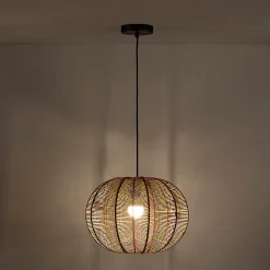 Suspension Kairi en papier tissé, diamètre 42 cm