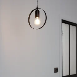 Suspension Kaitains E27 IP20 ⌀20cm noir