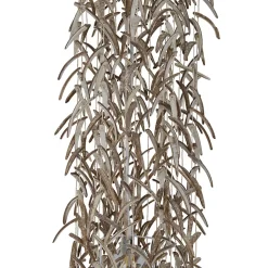 Suspension Kokos haut 180cm bois et coques de coco beige brun douille E27 pour salon salle à manger ou jardin d hiver