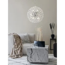 Suspension Led style baroque métal chromé et cristal 50 cm - Markslöjd - Bolid