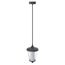Suspension LED intégrée E27 Haro 1000lm 11W IP44 GoodHome gris anthracite
