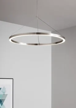 Suspension LED intégrée variable Taphao 2350lm 40W IP20 GoodHome argent