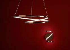 Suspension LED intégrée variable Pegmati 2400lm 3 9W IP20 GoodHome argent