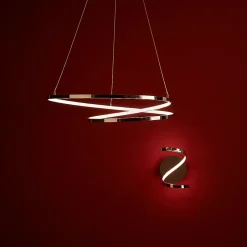 Suspension LED intégrée variable Pegmati 2400lm 3 9W IP20 GoodHome argent