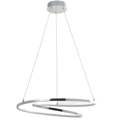 Suspension LED intégrée variable Pegmati 2400lm 3 9W IP20 GoodHome argent