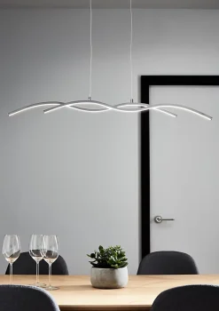 Suspension LED intégréevariable LED intégrée Alani 1850lm 24W IP20 GoodHome argent