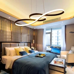 Suspension LED NASSAU en métal noir