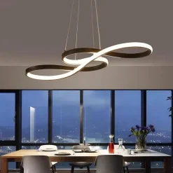 Suspension LED NASSAU en métal noir