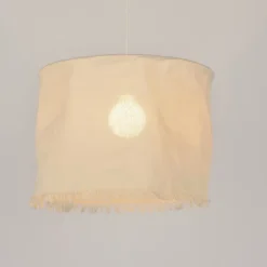 Suspension Linen E27 Ø38 x H.28 cm moka Corep