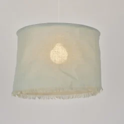Suspension Linen E27 Ø38 x H.28 cm vert sauge Corep