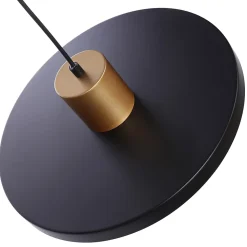 Suspension Livingstone IP20 Ø38 x H.12 cm Lussiol métal noir