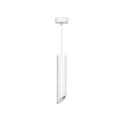 Suspension Luminaire - SILUMEN - Biseautée - GU10 - 30cm - Blanc - Design moderne