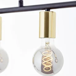 Suspension lumineuse Kerry 5 lumières E27 A60 40W IP20 laiton noir mat Brilliant