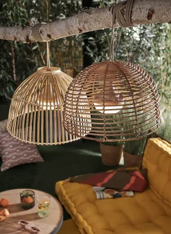 Suspension lumineuse LED Reona ⌀43,5cm 500lm IP54 9W Réglable de chaud à neutre New Garden naturelle