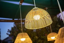 Suspension lumineuse LED Reona ⌀43,5cm 500lm IP54 9W Réglable de chaud à neutre New Garden naturelle