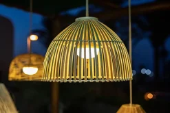 Suspension lumineuse LED Reona ⌀43,5cm 500lm IP54 9W Réglable de chaud à neutre New Garden naturelle