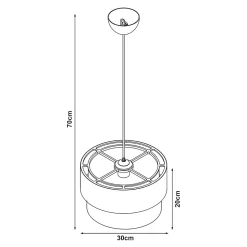 Suspension Lurgan pour enfant motif d'engins de chantier blanc lux.pro