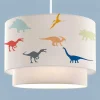 Suspension Lurgan pour enfant motif de petits dinosaures colorés blanc lux.pro