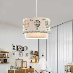 Suspension Lurgan pour enfant motif de ballons à air chaud blanc lux.pro