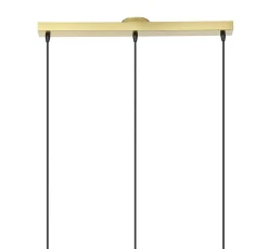 Suspension Lybia 3 lumières E27 75W ⌀74xL.20xH.110cm laiton GoodHome