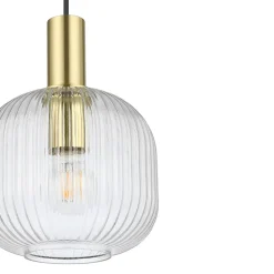 Suspension Lybia E27 25W ⌀25xH.110cm laiton GoodHome