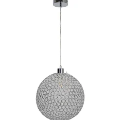Suspension Mantus GoodHome E27 argent brillant