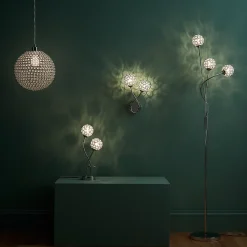 Suspension Mantus GoodHome E27 argent brillant