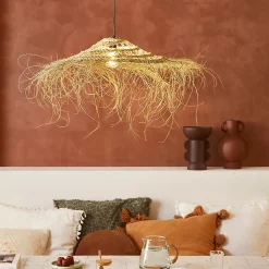 Suspension Medina E27 IP20 15W ø.50 x H. 86 cm Corep coloris naturel