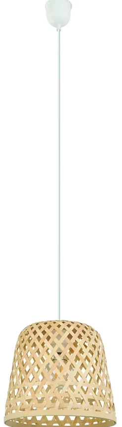 Suspension Miniott E27 IP20 40w ø30xl.110cm bambou coloris naturel Eglo