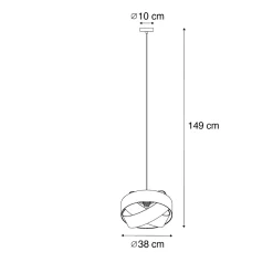 Suspension moderne blanche - Cloth