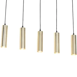 Suspension moderne en laiton 5 lumières - Jeana