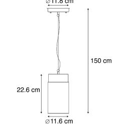Suspension moderne noire IP44 - Jarra