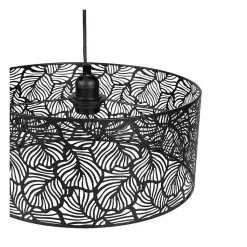 Suspension métal ajouré Calathéa noire Ostaria