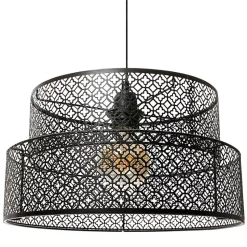 Suspension métal ajouré gigogne Aurore noir