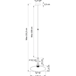 Suspension métal laiton et verre opale - Zinnia