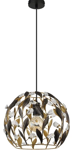 Suspension métal noir mat, 1x E27 MIKA