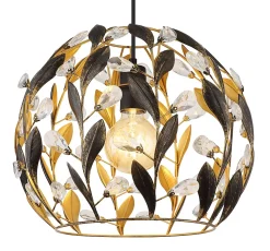 Suspension métal noir mat, 1x E27 MIKA