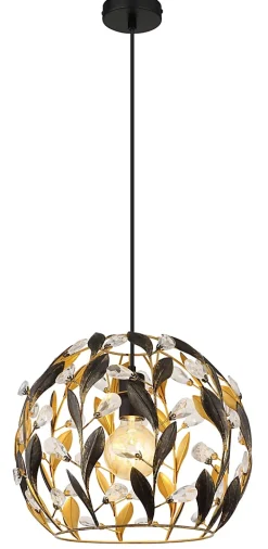 Suspension métal noir mat, 1x E27 MIKA