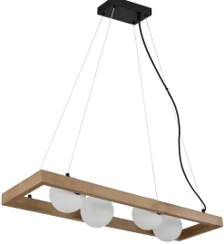 Suspension métal noir mat, 4x G9 NANDA