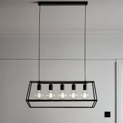 Suspension Nantan GoodHome E27 noir mat