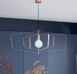 Suspension Nedoki 90cm E27 IP20 cuivre