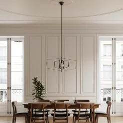 Suspension Nedoki E27 42W L.90xH.178cm noir GoodHome