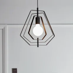 Suspension Nedoki GoodHome E27 noir mat