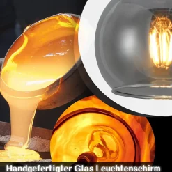 Suspension NETTLIFE vintage 3 flammes lampe suspendue verre E27 à manger lampe réglable en hauteur industrielle