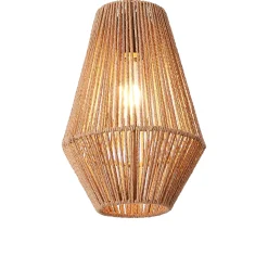 Suspension Newtownabbey métal corde E27 160 x 20 cm beige lux.pro