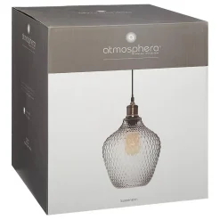 Suspension Omaha - verre fumé D22 cm - Atmosphera